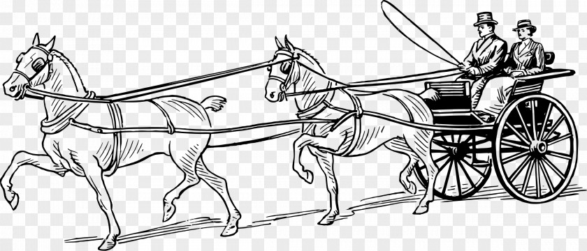 Carriage Horse-drawn Vehicle Tandem Horse & Hound Clip Art PNG