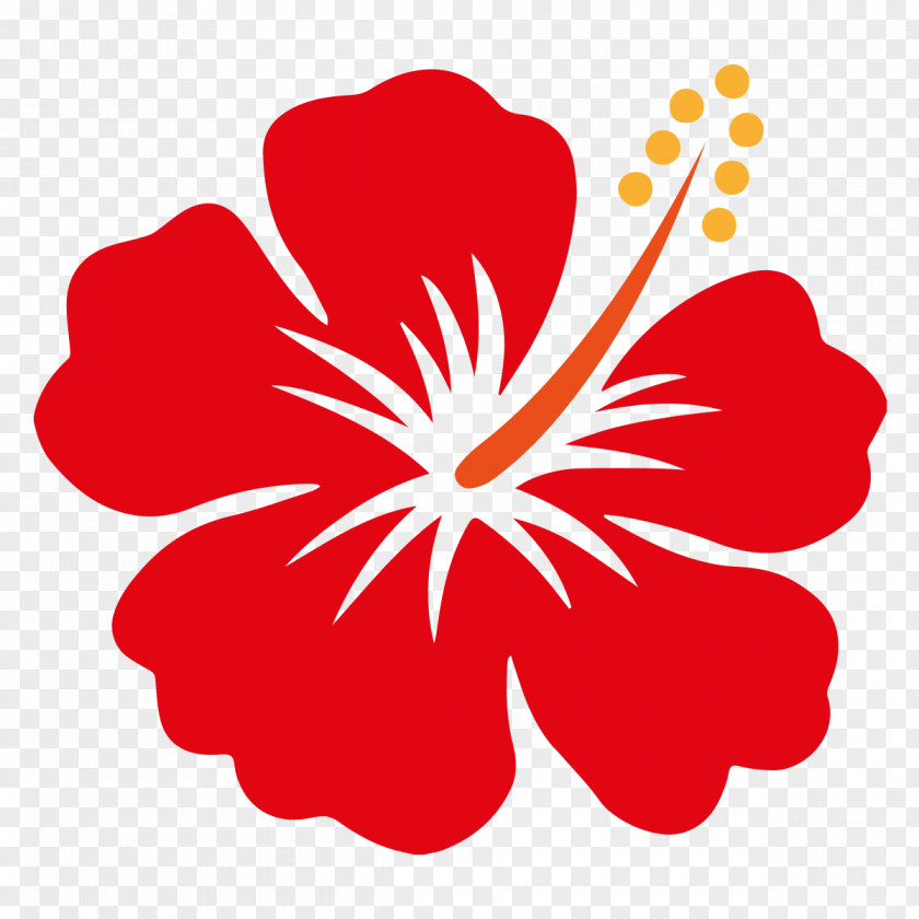 Hibiscus Hawaii Shoeblackplant Flower Clip Art PNG