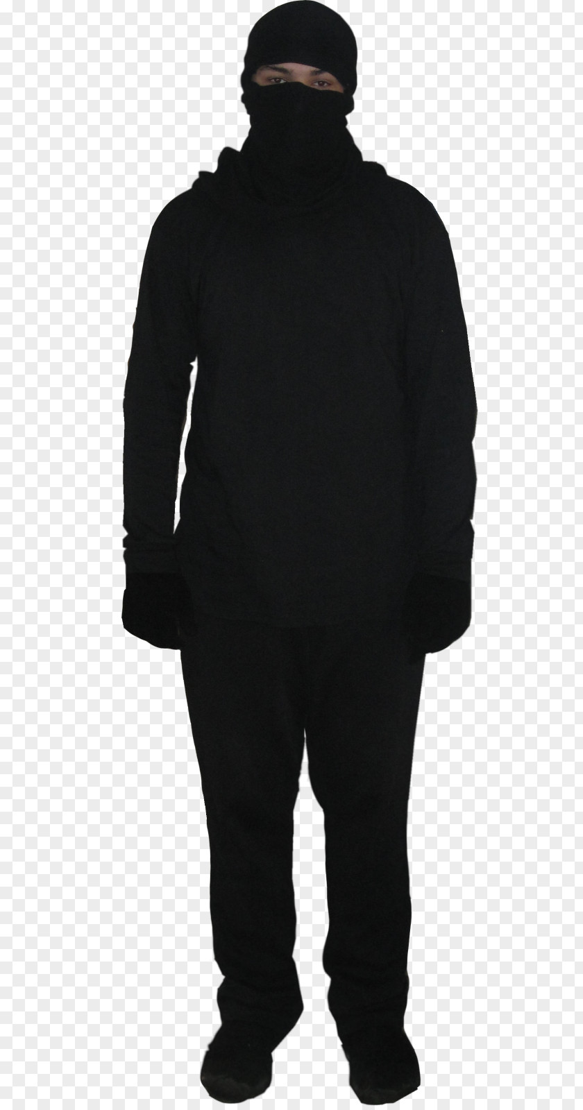 Suit Hoodie Neck Ninja Black M PNG