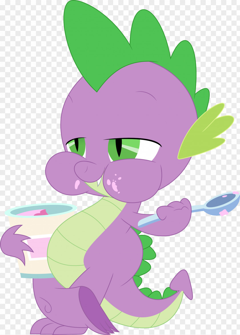 Ice Cream Pony Cones Spike Eating PNG