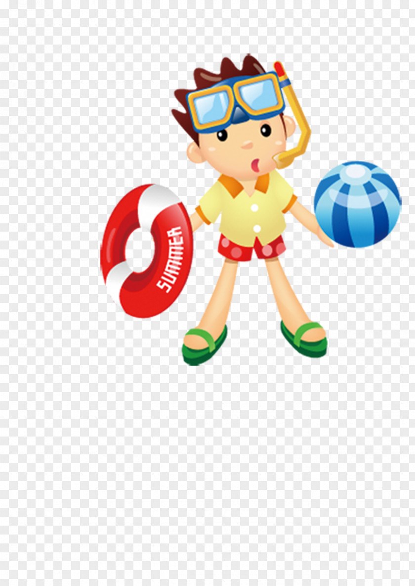 Cartoon Boy Swimming Drawing Summer Dessin Animxe9 PNG