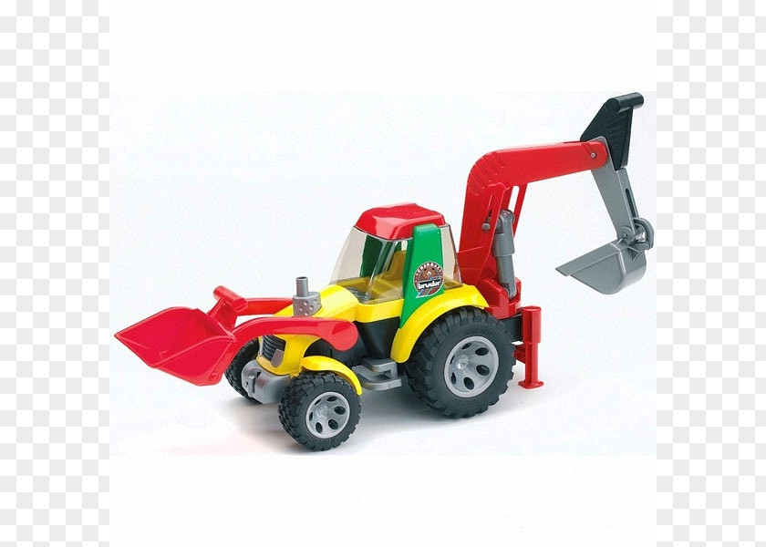 Tractor Backhoe Loader Bruder Skid-steer PNG