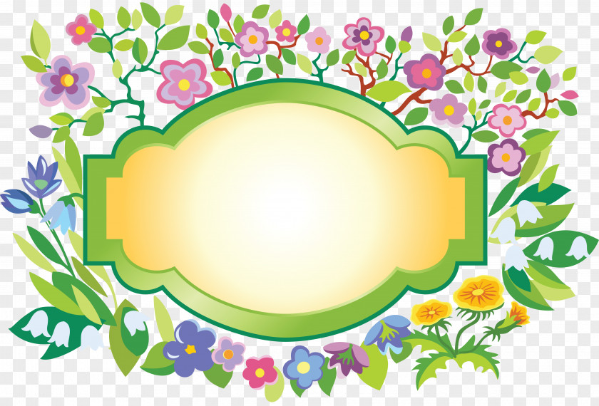 Floral Frame Download Graphic Design PNG