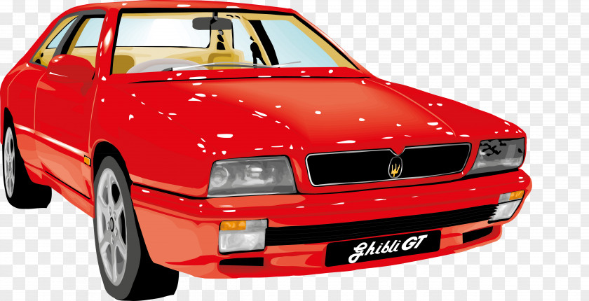 Red Car Sports Bumper Compact City PNG