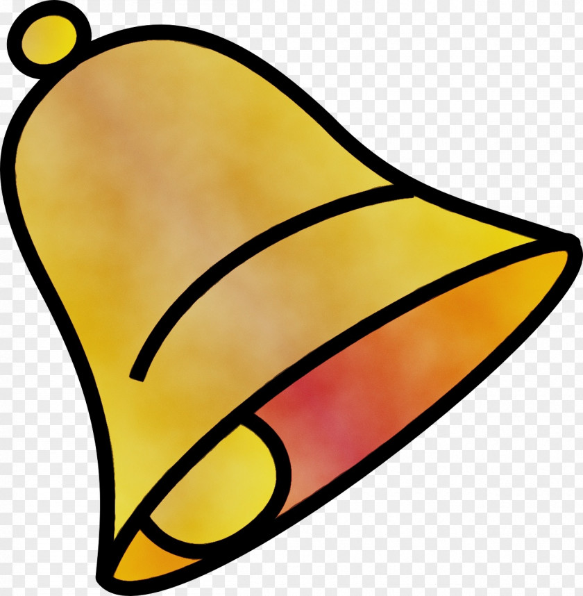 Yellow Drawing School Bell PNG