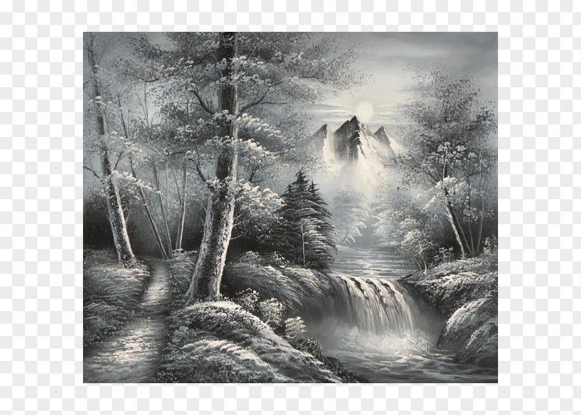 Painting Black And White Oil Photography PNG