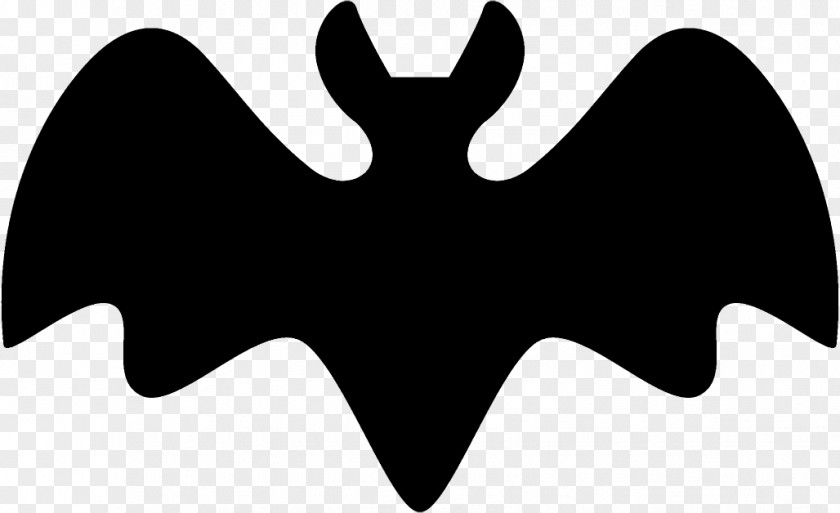 Blackandwhite Logo Bat Halloween PNG