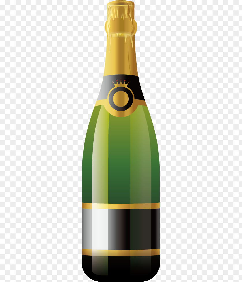 Cartoon Bottle Of Fine Wine Champagne Cocktail Chardonnay Sparkling PNG