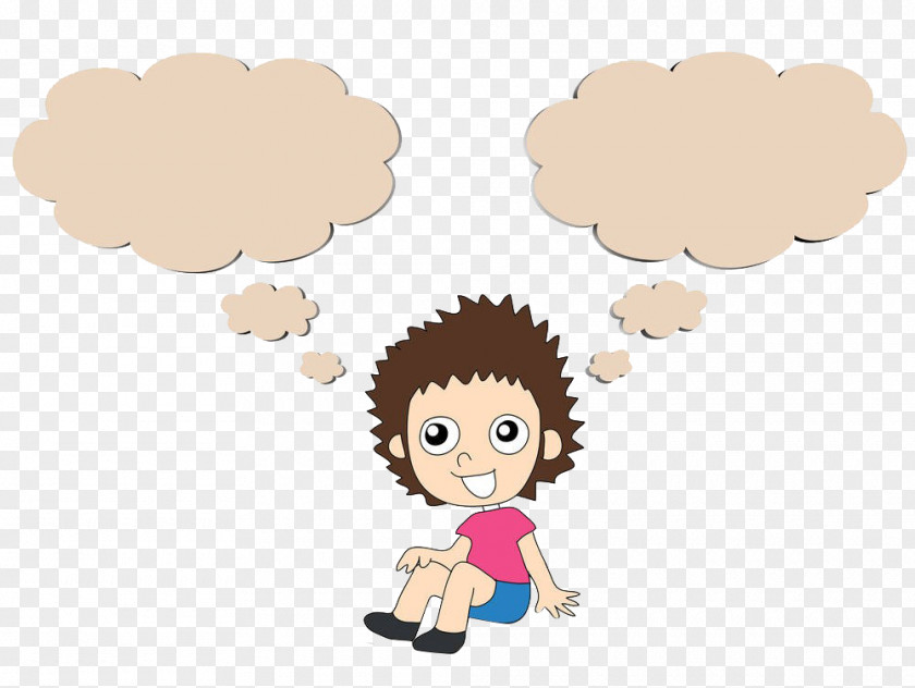 Thinking Boy Cartoon Thought Royalty-free PNG