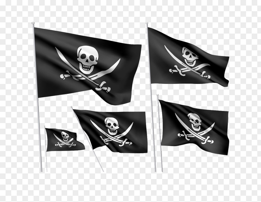 Cranial Skeleton Head Banner Jolly Roger Piracy Flag Skull And Crossbones PNG