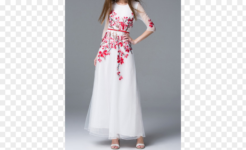 Dress Maxi Chiffon Sleeve Formal Wear PNG