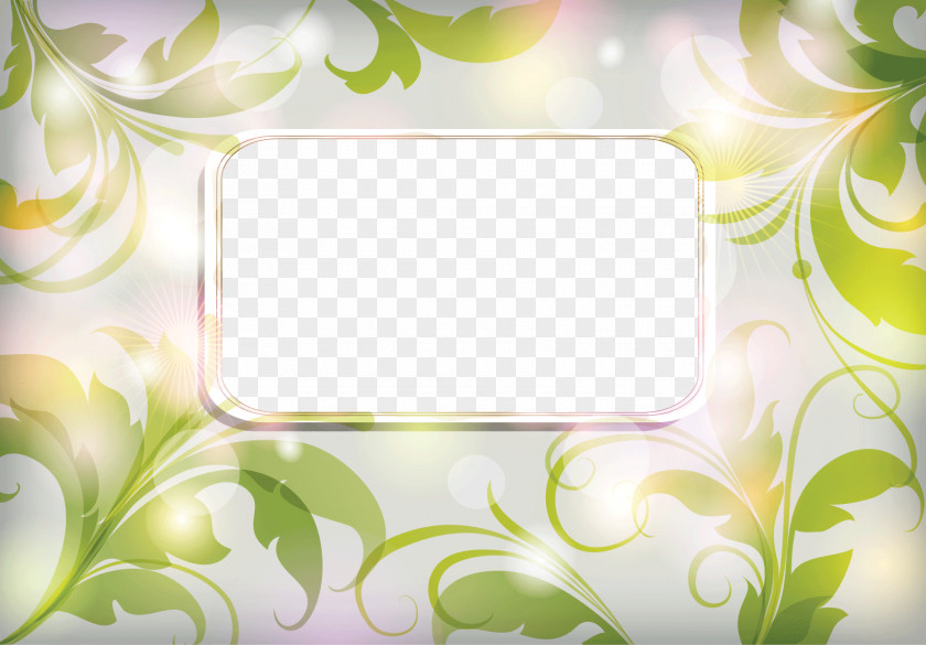 Flower Rectangle Frame Floral PNG