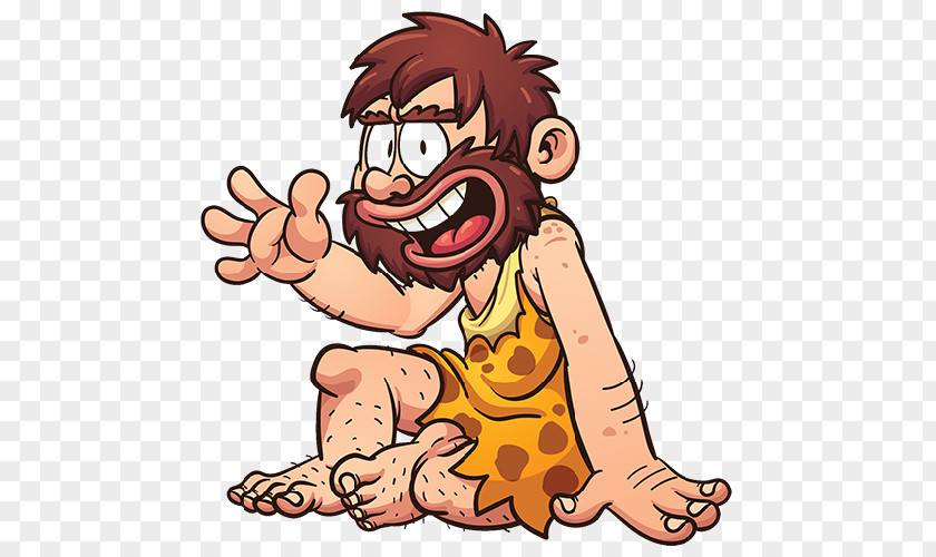 Funny Cartoon Neandertal Caveman Drawing Prehistory PNG