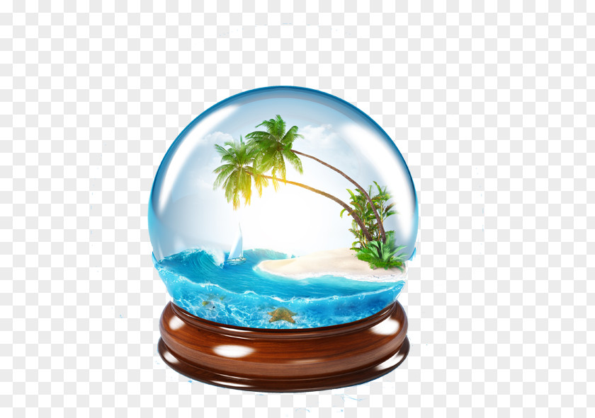 Crystal Ball Beach DeviantArt Digital Art Illustration PNG