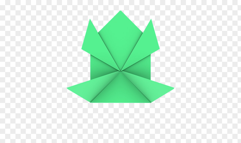 Design Paper Origami Art Green PNG
