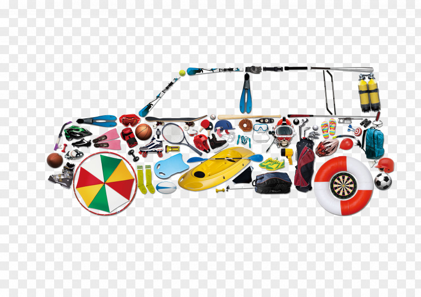 Life Element Collage Car Supply Chain PNG
