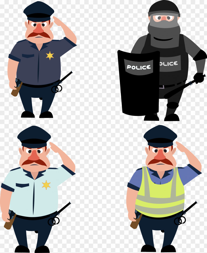 Police Enforcement Euclidean Vector Cartoon Icon PNG