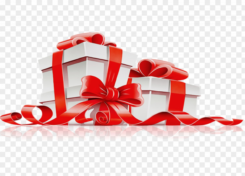 Red Ribbon Present Confectionery Gift Wrapping PNG