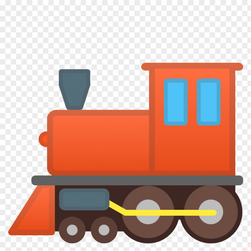 Train Rail Transport Steam Locomotive Emoji PNG