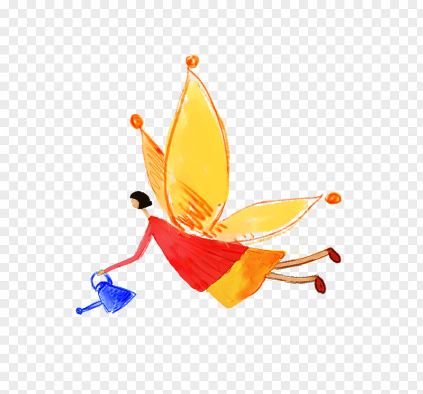 Watering The Angel Fairy PNG