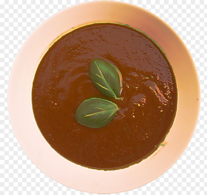 Gravy Basil Food Dish Soup Cuisine Gazpacho PNG