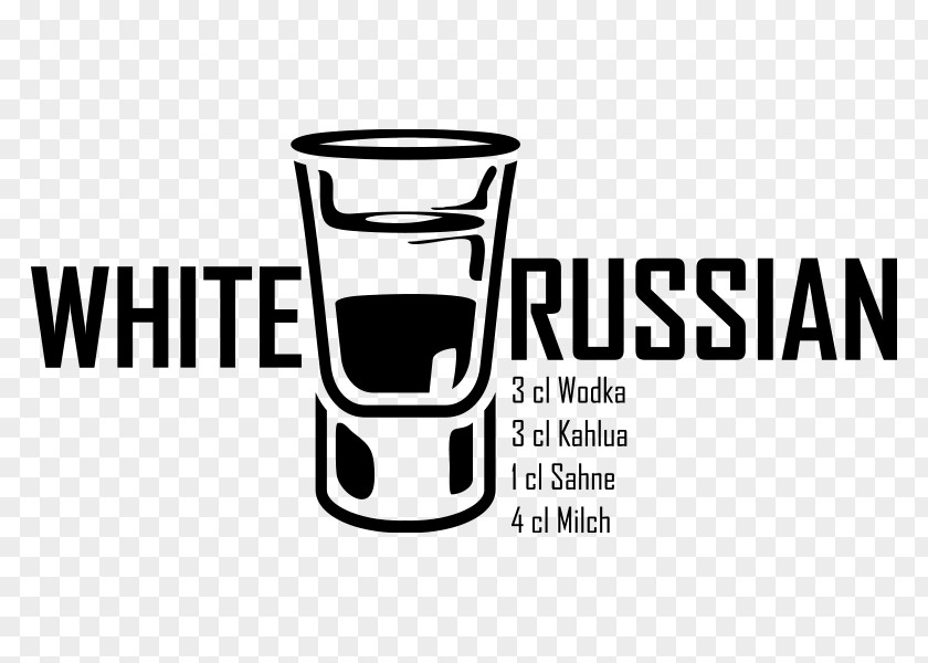 White Russian Cocktail Vodka Logo Mug PNG