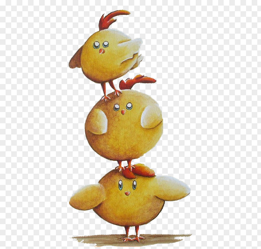 Chick Yellow-hair Chicken Cartoon Bird PNG