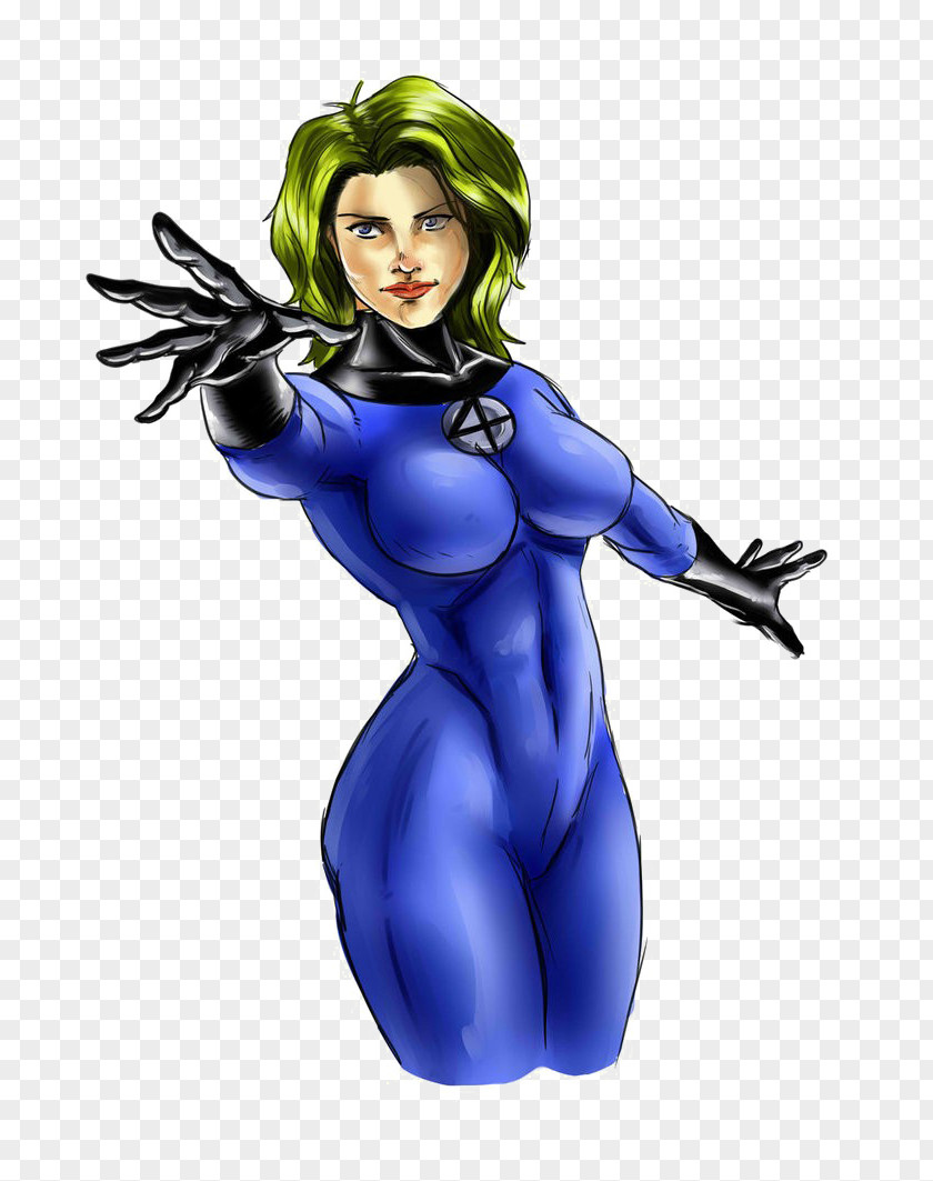 Invisible Woman Human Torch Female Art PNG