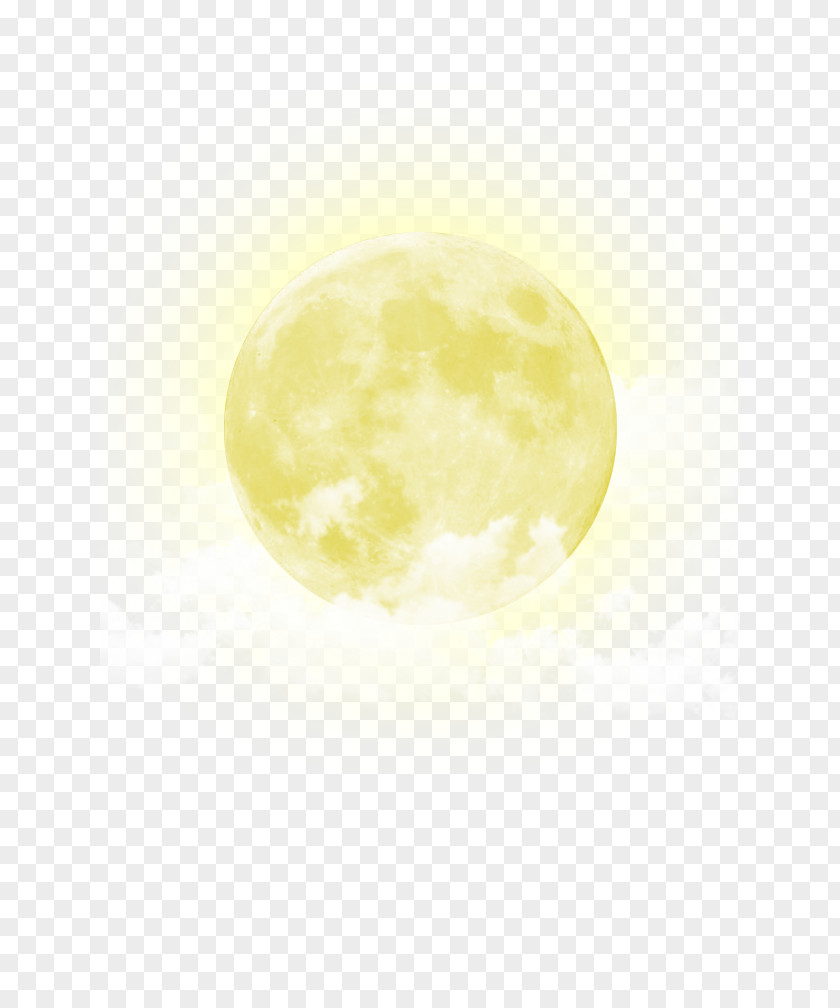 Moon Yellow Sky Wallpaper PNG