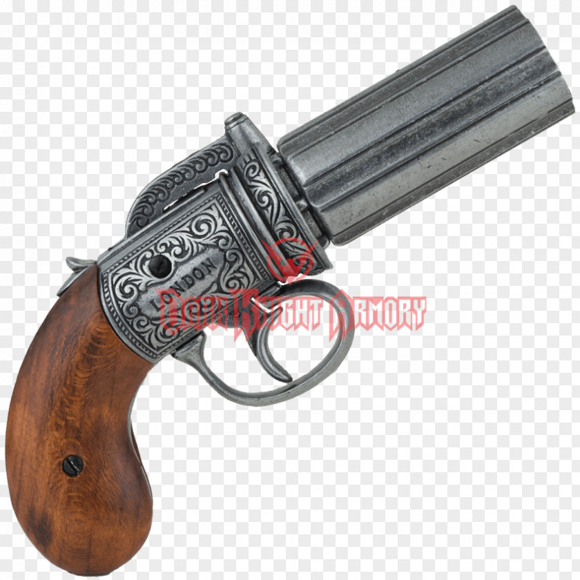 Revolver Pepper-box Trigger Firearm Pistol PNG