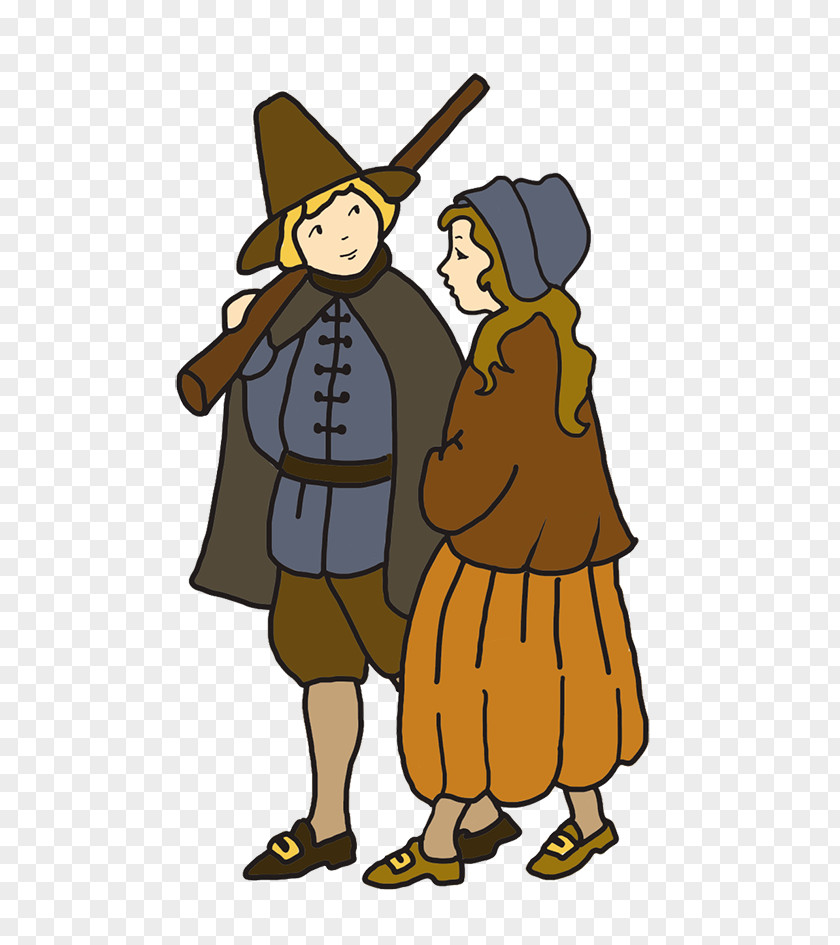 Thanksgiving Pilgrims Clip Art PNG