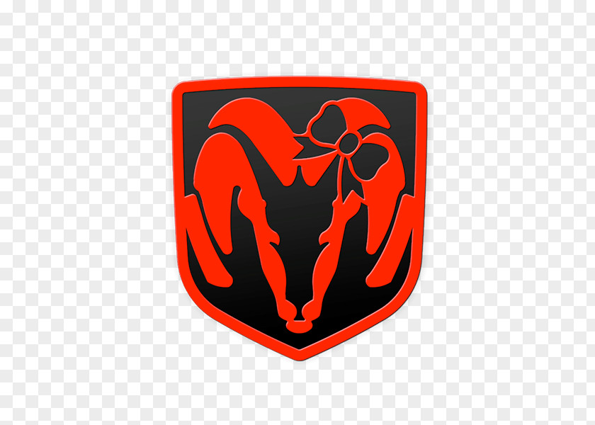 Dodge Ram Logo Emblem Heart M-095 RED.M PNG