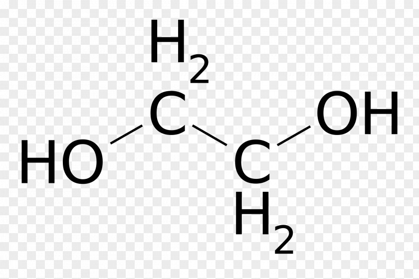 Ethylene Glycol Structural Formula Molecule Oxide PNG