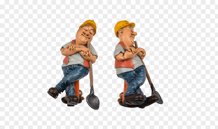 Figurine Construction Worker Laborer Polyresin Profession PNG