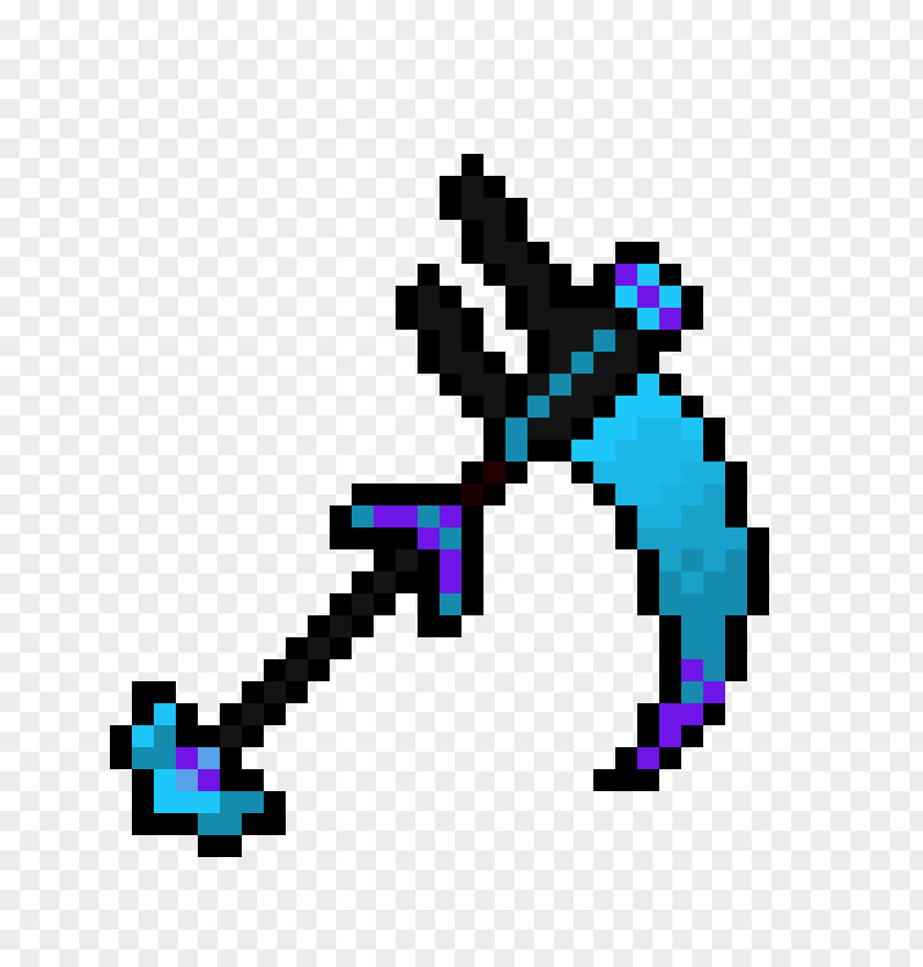 Nightwing Logo Terraria Pixel Art Sickle Death PNG