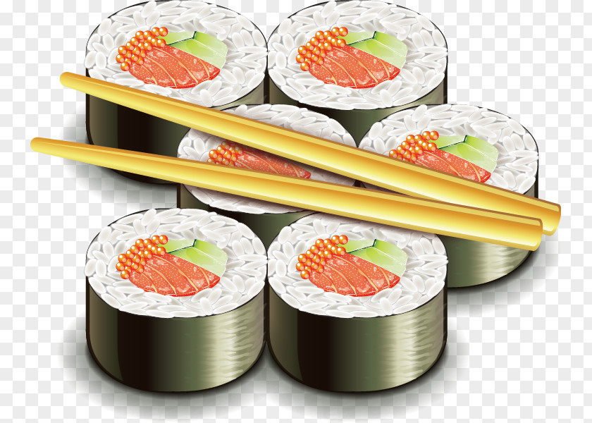 Sushi Japanese Cuisine Onigiri Seafood PNG