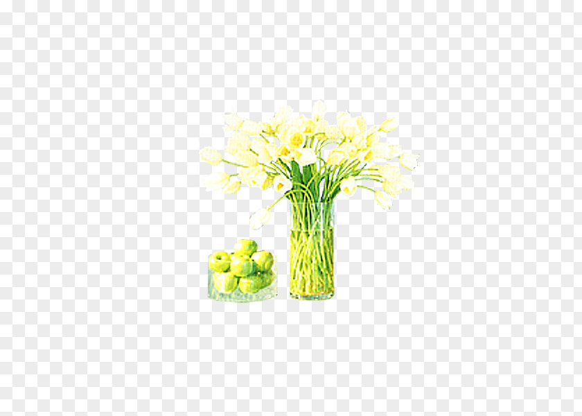 Yellow Flowers And Lemon Flower PNG