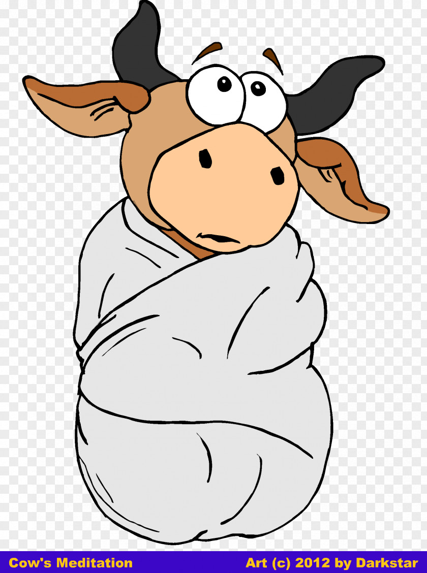 Meditation Drawings Snout Cattle Mammal Cartoon Clip Art PNG