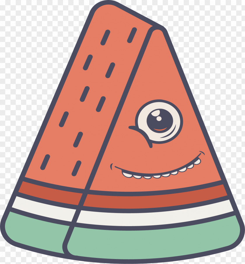 Cartoon Watermelon Vector Drawing Icon PNG