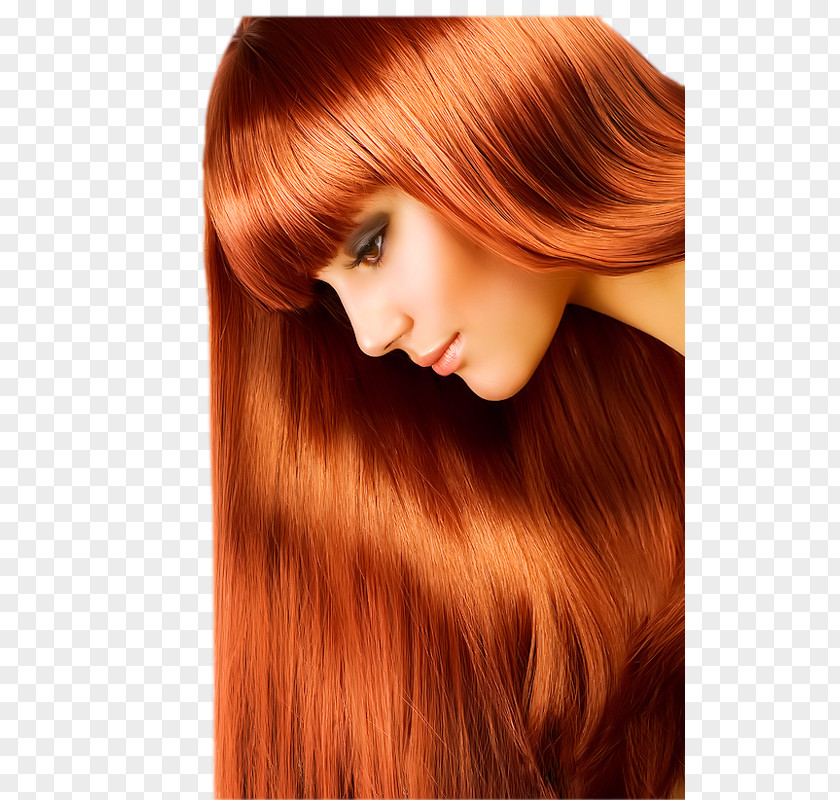 Hair Red Human Color Straightening PNG