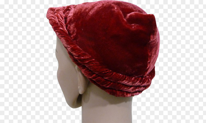 Noble Lace Cap Beanie Hat Headgear Maroon PNG