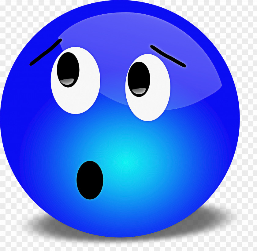 Electric Blue Smile Smiley Face Background PNG
