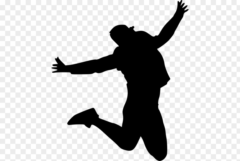 Silhouette Drawing Jumping PNG