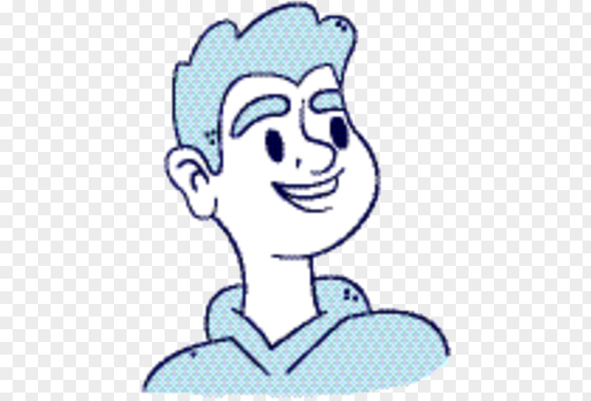 Smile Pleased Line Cartoon PNG