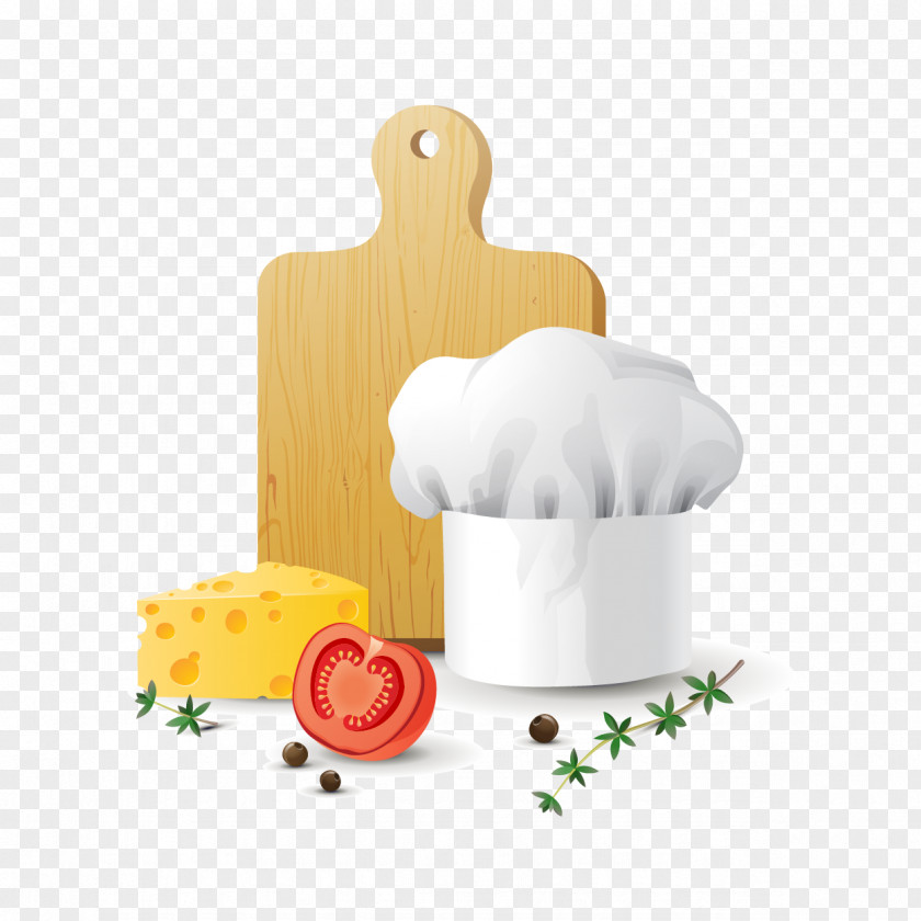 Vector Chef Hat Food Theme Illustration PNG