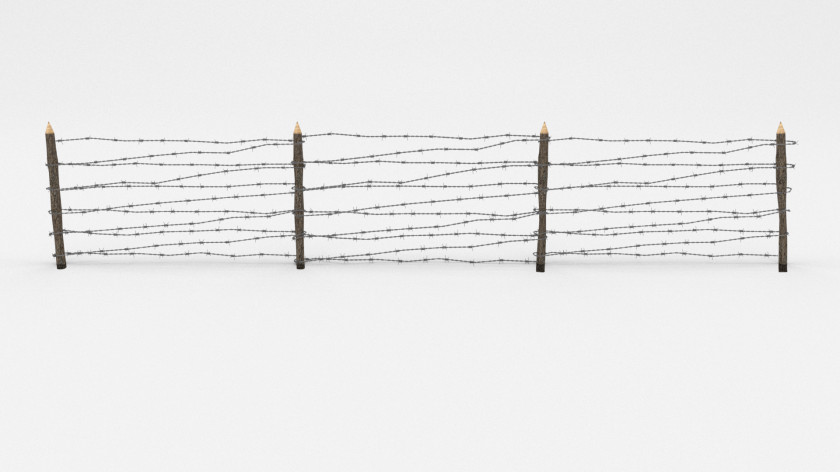 Barbwire Barbed Wire Fence Obstacle Low Poly CGTrader PNG