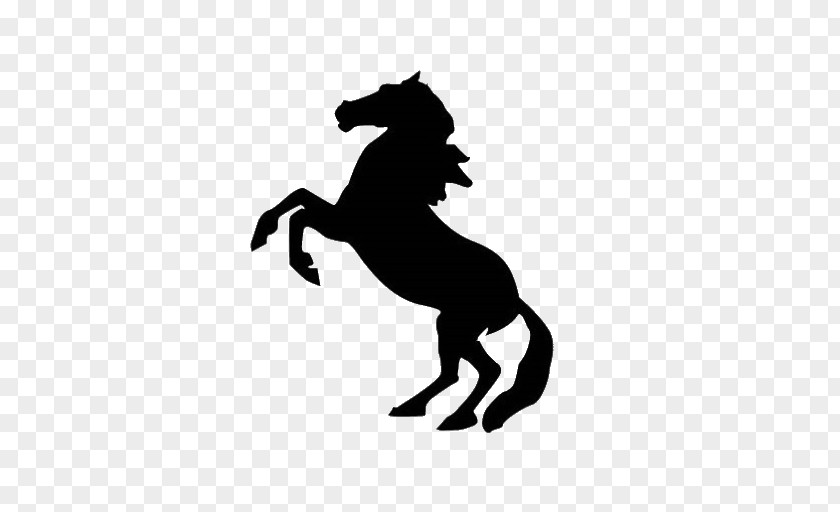 Blackandwhite Mare Unicorn Cartoon PNG