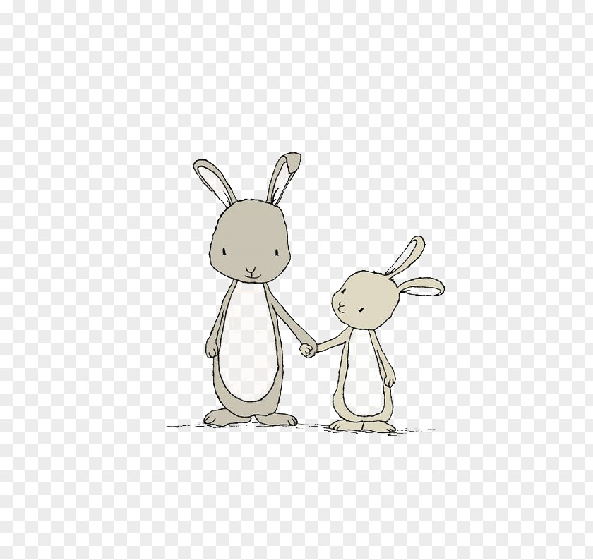 Cartoon Rabbit Easter Bunny White Story Drawing PNG