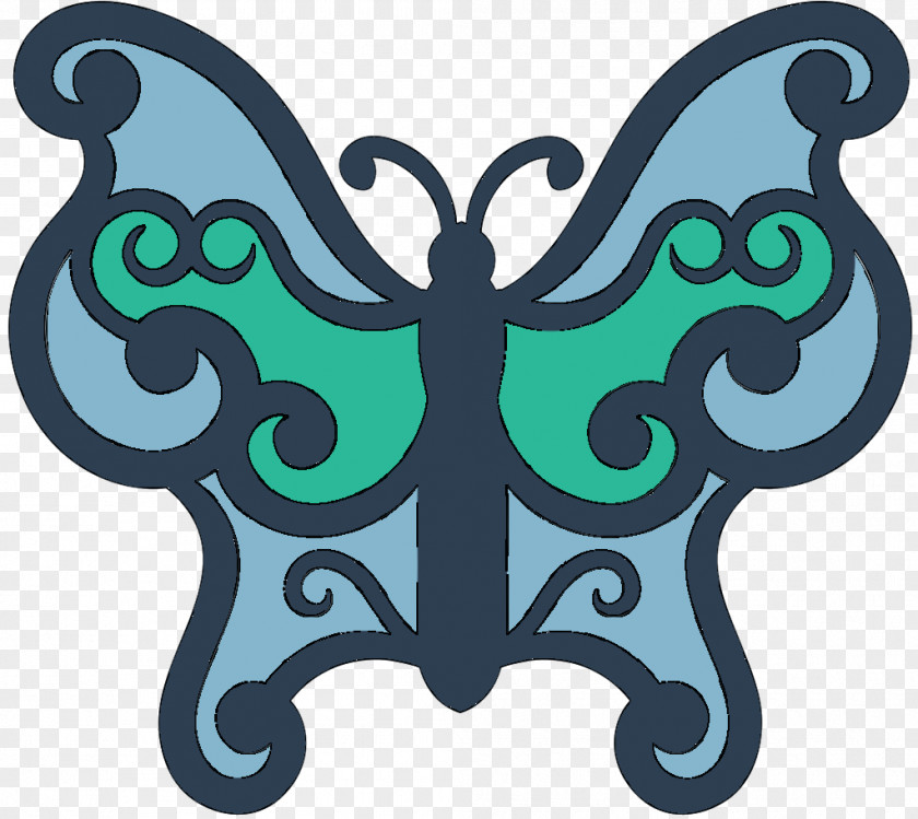 M. Butterfly Pattern Symmetry Font PNG