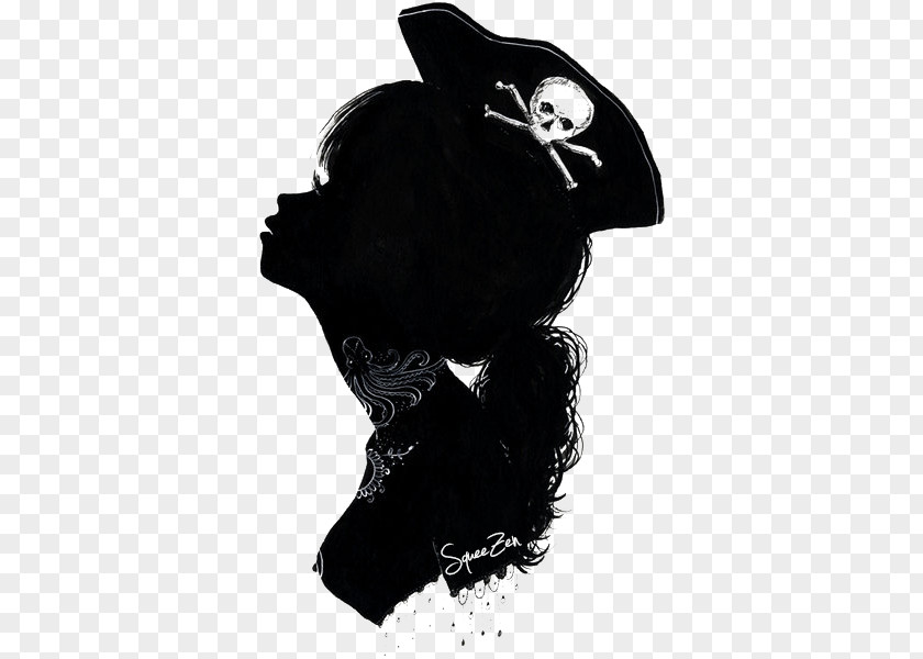 Silhouette Pirate Image Vector Graphics PNG